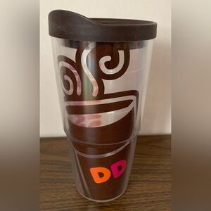 Tervis Dunkin Donuts 24 oz Thermo Hot/Cold Tumbler Cup Brown Lid